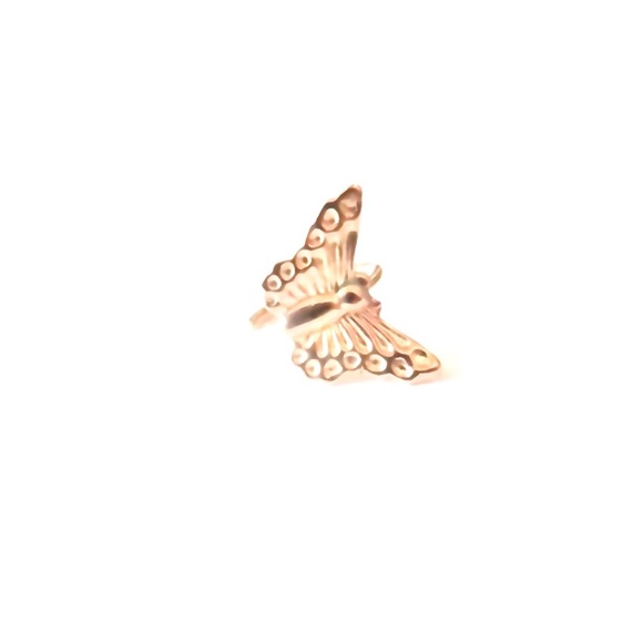 20G Butterfly Helix Cartilage Hoop Earring 925 Sterling Silver & 14K Gold Filled - Picture 4 of 9